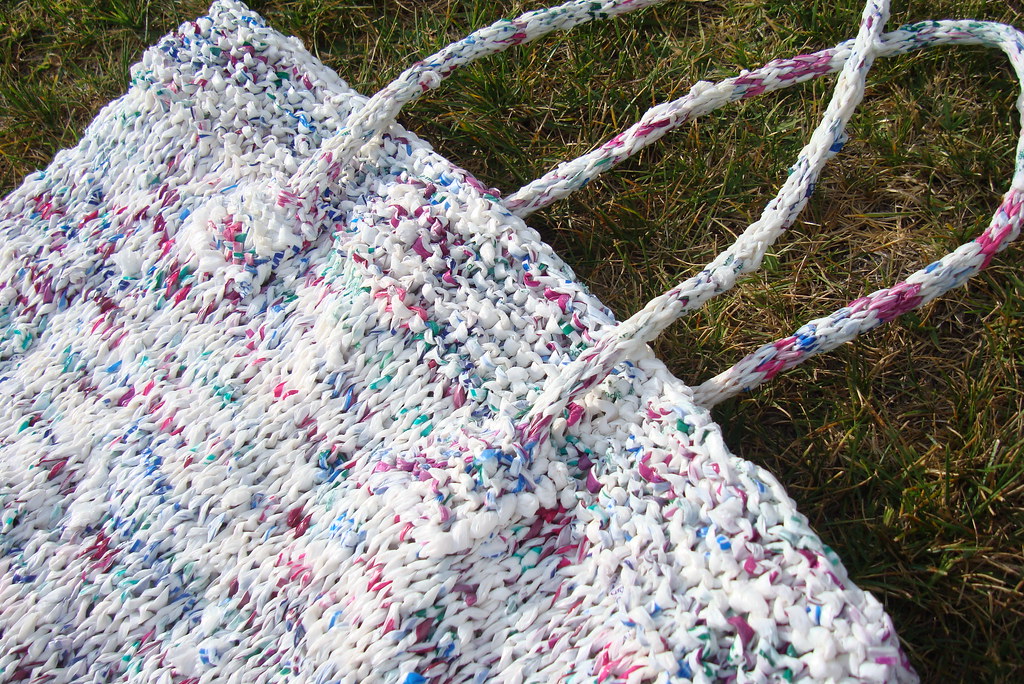 Recycled Shopping Bag Tote Recycle all your old plastic sh… Flickr