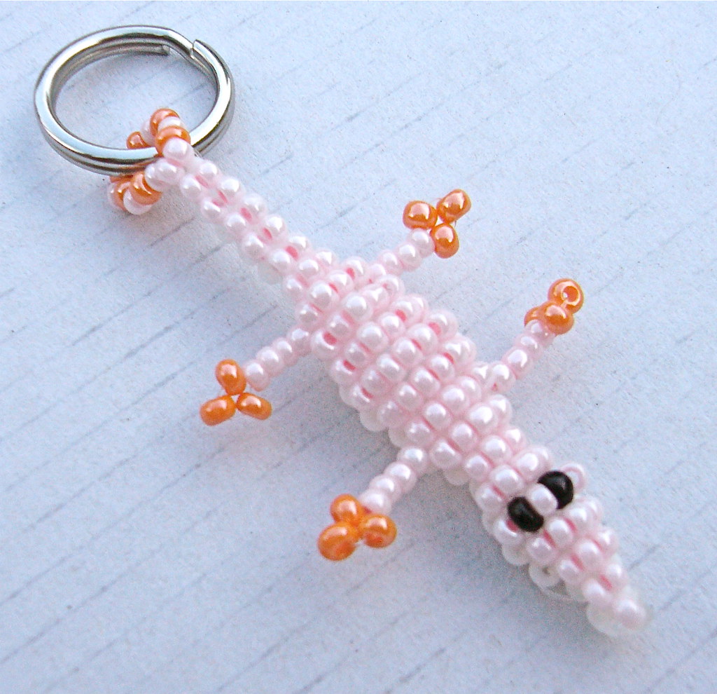 Bead crocodile Keychain Peach Peach crocodile Yuko Flickr