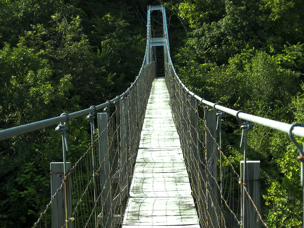 Bridge Pedestrian Suspension Bridge near the Inn at Narrow… Flickr