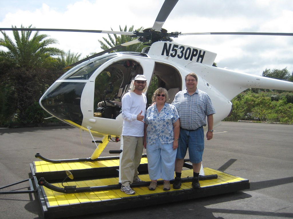 Our helicopter pilot Hawaii 10/2008 he brought us back