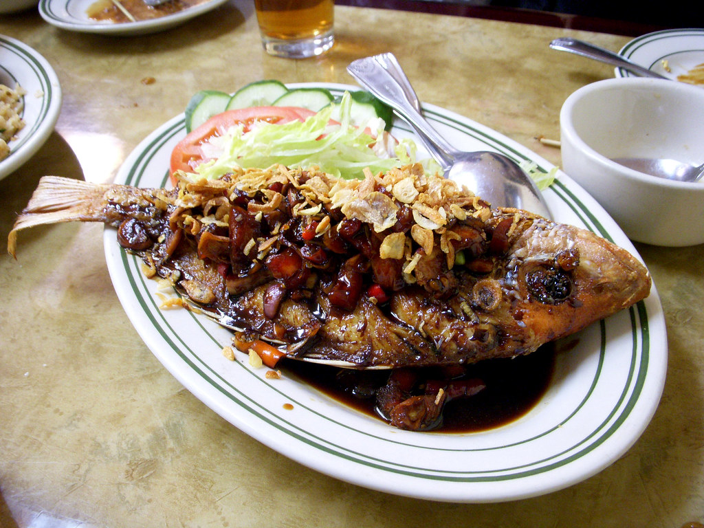 Gambar Ikan Goreng Kecap Gambar Hitam HD
