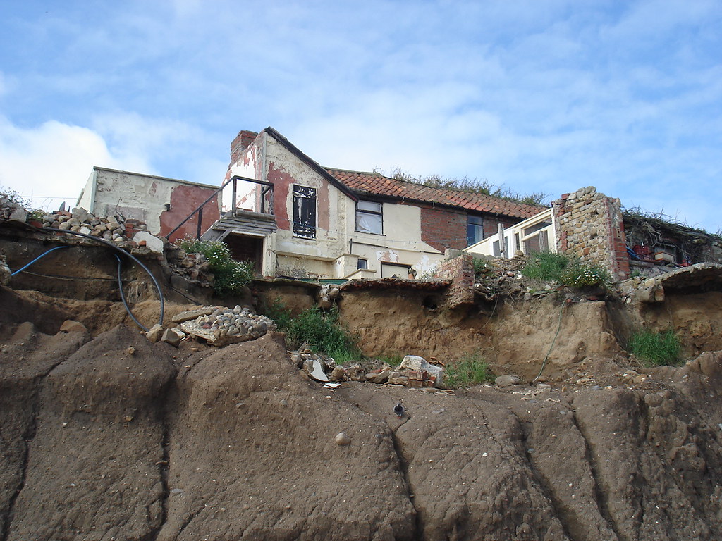 Abandoned house at cliff edge, Ulrome vikellis Flickr