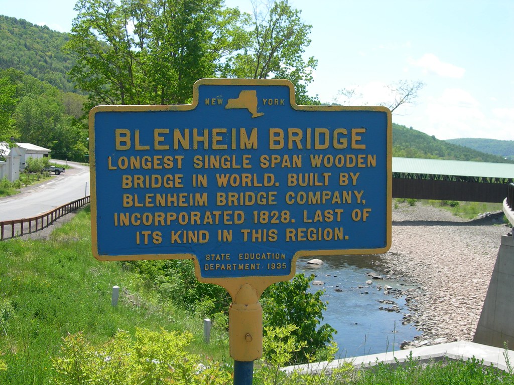 Blenheim Covered Bridge Marker Blenheim, New York Jimmy Emerson
