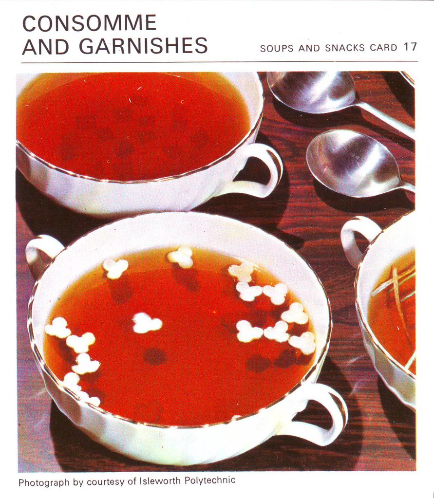 Consomme And Garnishes Served hot, cold and... yes! Jellie… Flickr
