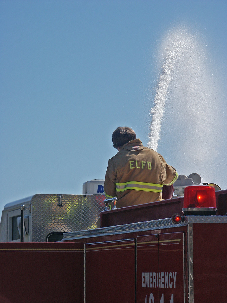 Hosed Fireman practice, Erskine Lake, NJ Jolene Oldham Flickr