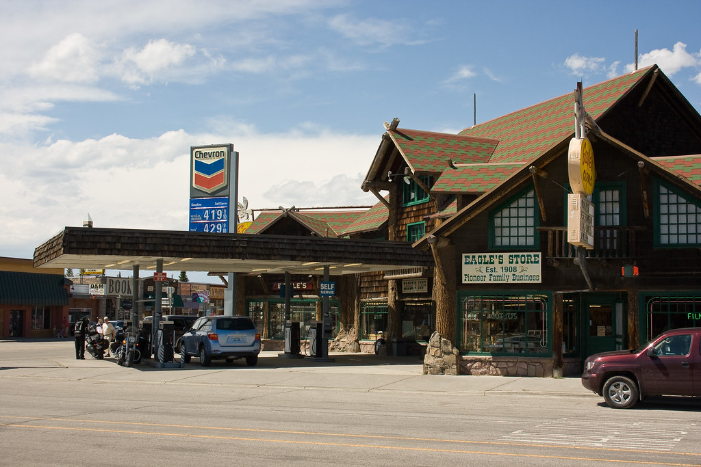West Yellowstone Chevron gas station. cheukiecfu Flickr