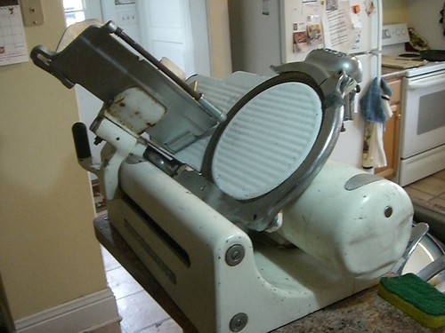 Globe Gravity Feed Slicer Yup, thats a meat slicer Flickr