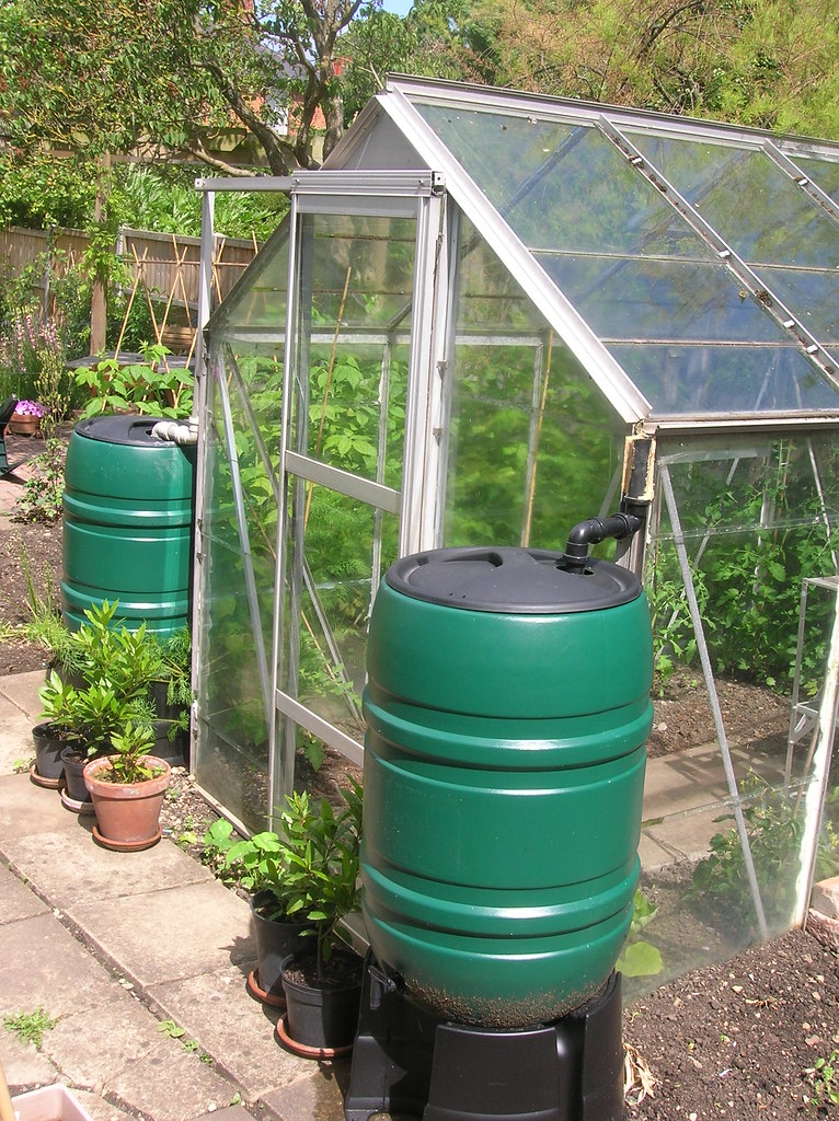 Greenhouse water butts a photo on Flickriver