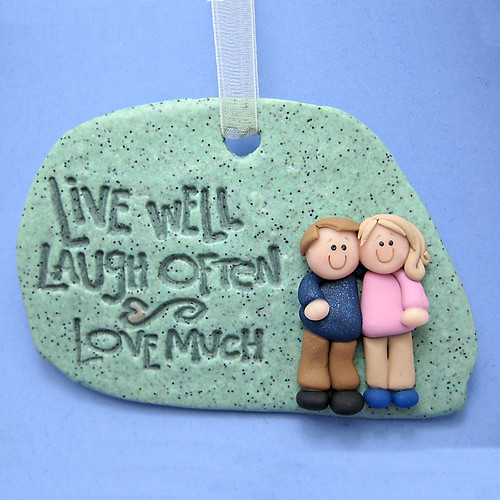 Live Laugh Love wall hanging plaque handmade using polymer… Flickr