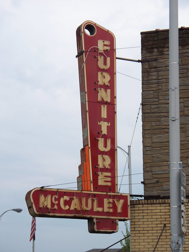 OH Ironton McCauley Furniture Vintage neon sign for McCa… Flickr