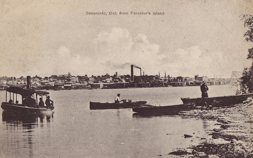 Deseronto from Foresters' Island A postcard showing four b… Flickr