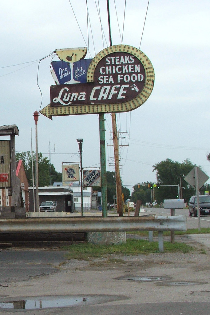 Luna Cafe Neon Sign Mitchell, Illinois on Old Route 66 … Flickr