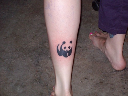 WWF Panda phase 1 of tattoo... Heidi Jae Flickr