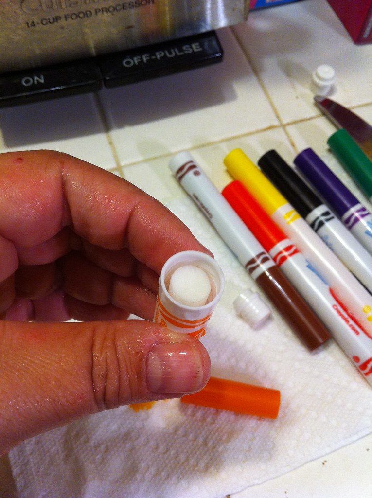 A white and watery markerpon Once both the pen tip and mar… Flickr