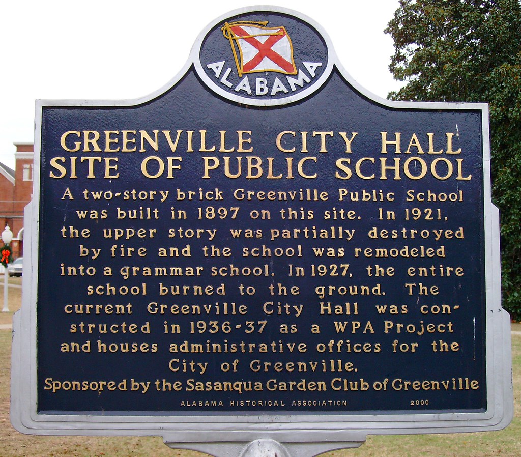 Greenville City Hall Marker (Greenville, Alabama) Located … Flickr