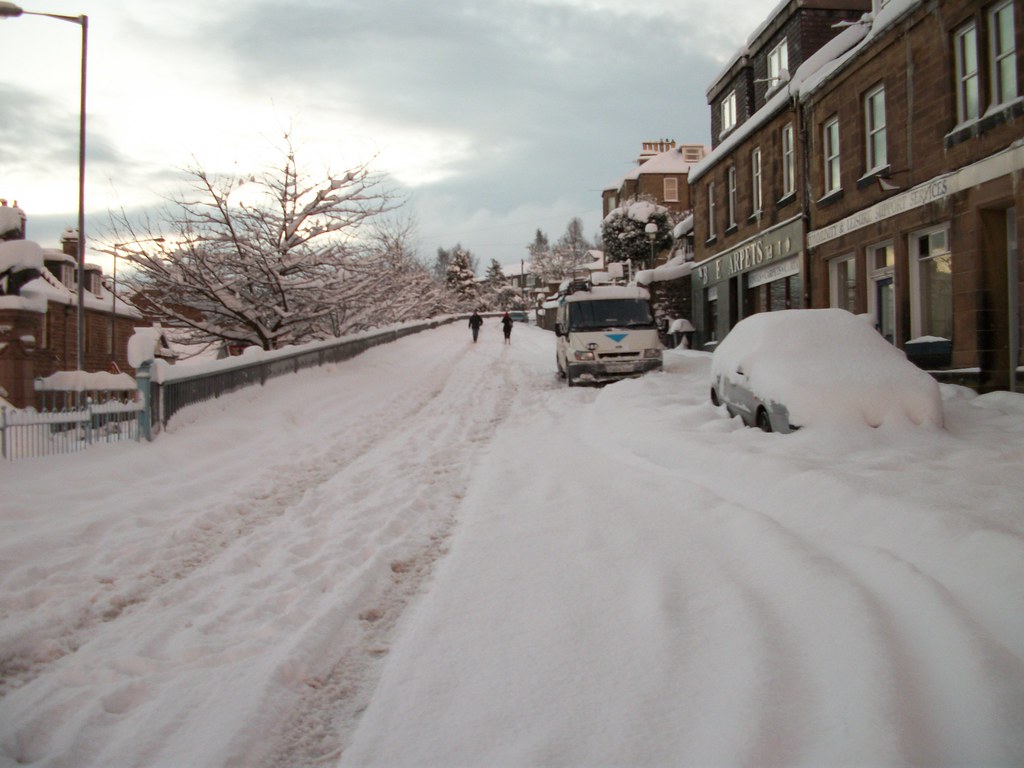 Lawyers Brae after heavy snow Galashiels Library Flickr