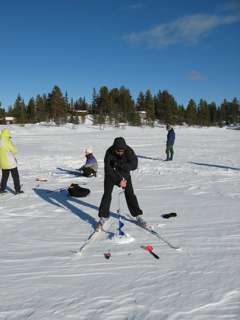 Drilling Drilling a hole for ice fishing m.prinke Flickr