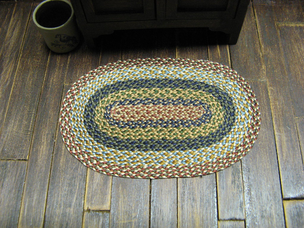 Miniature Hand BRAIDED RUG Dollhouse Mat miniaturecabindecor Flickr