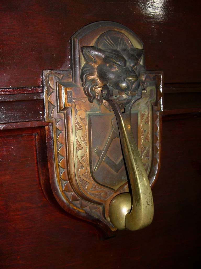 Masonic door knocker, old downtown location Grand Lodge of… Flickr