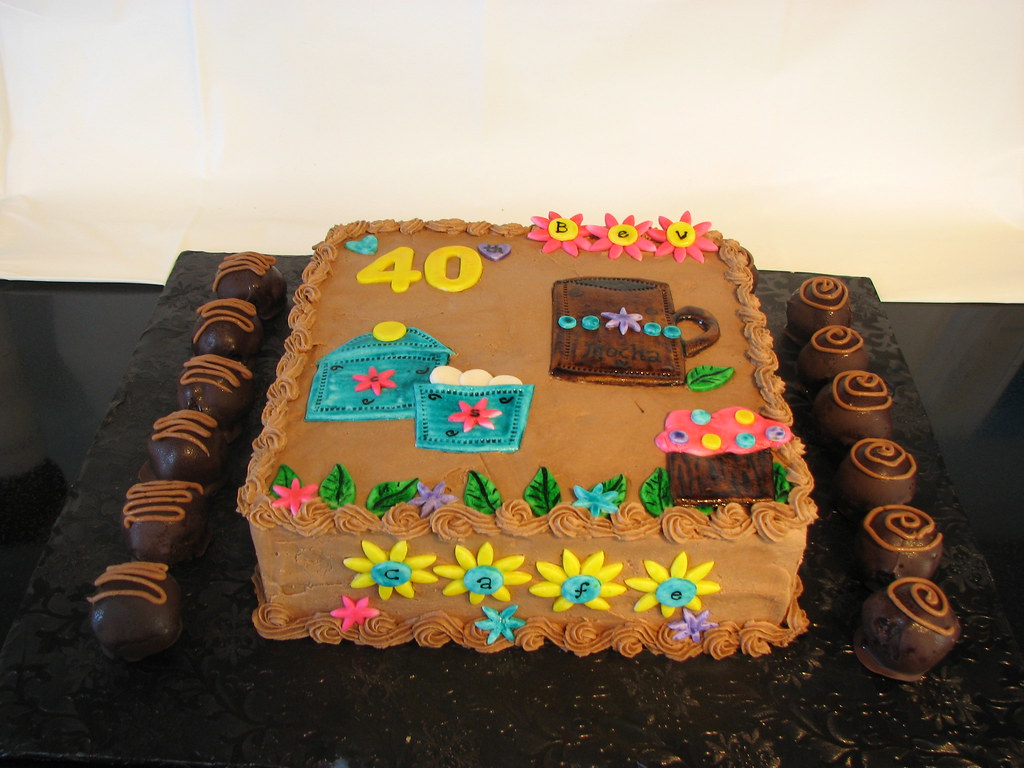 Cafe Bev Cake I made for my friends big 40! The cake was c… Flickr