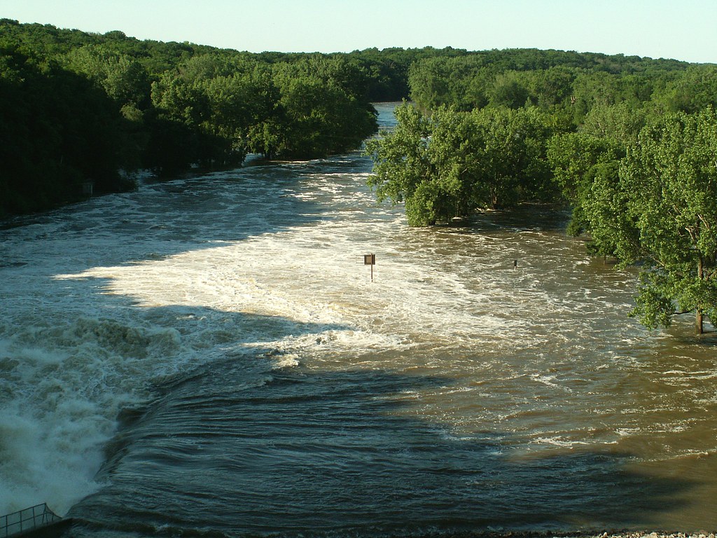 Coralville Dam flooding Water flows over the spillway at C… Flickr