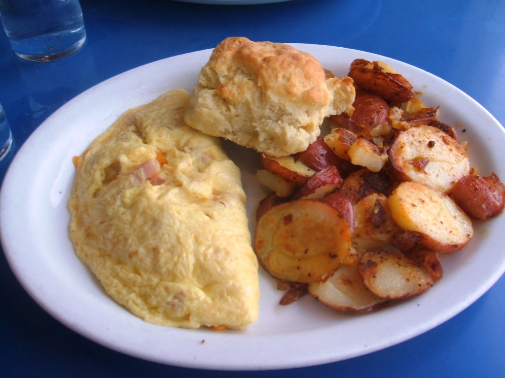 Ham and cheese omelet At Monty's Blue Plate Diner. Flickr