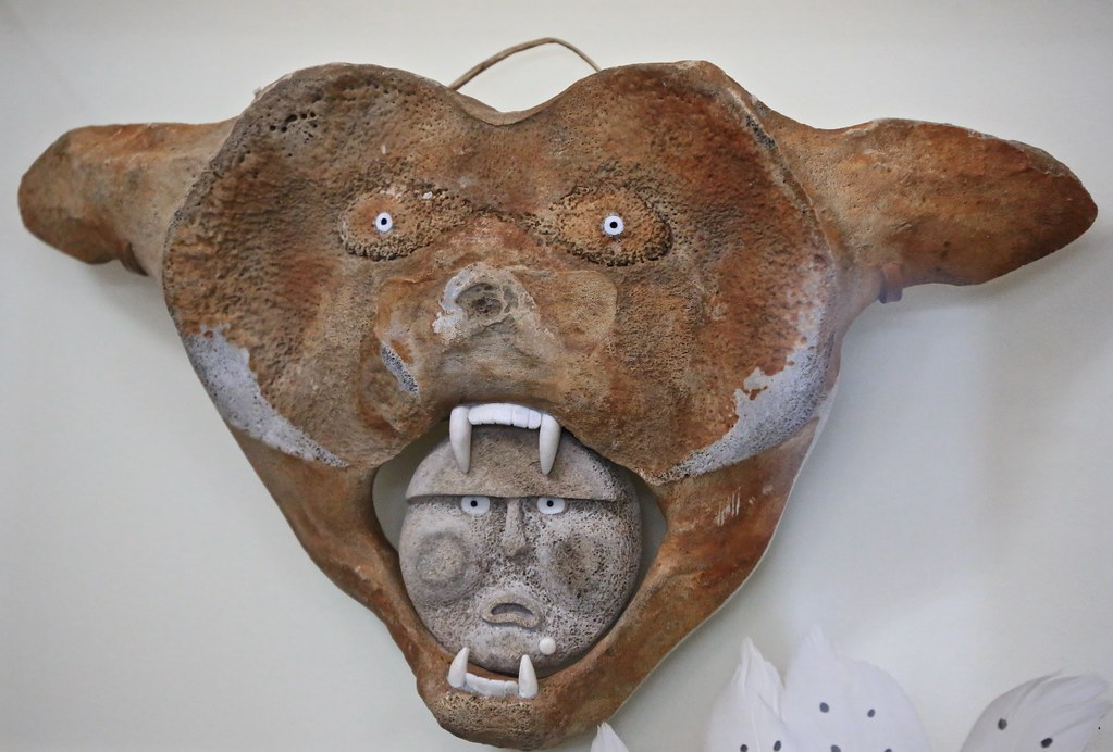 Carved Whale Bone & Walrus Ivory Sculpture Inuit Art of Al… Flickr