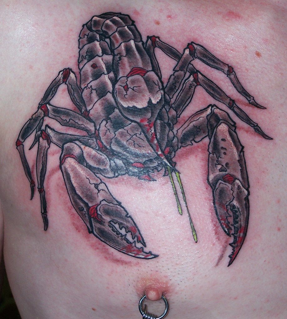 scorpion chest tattoo.. hour and a half phillip geck Flickr