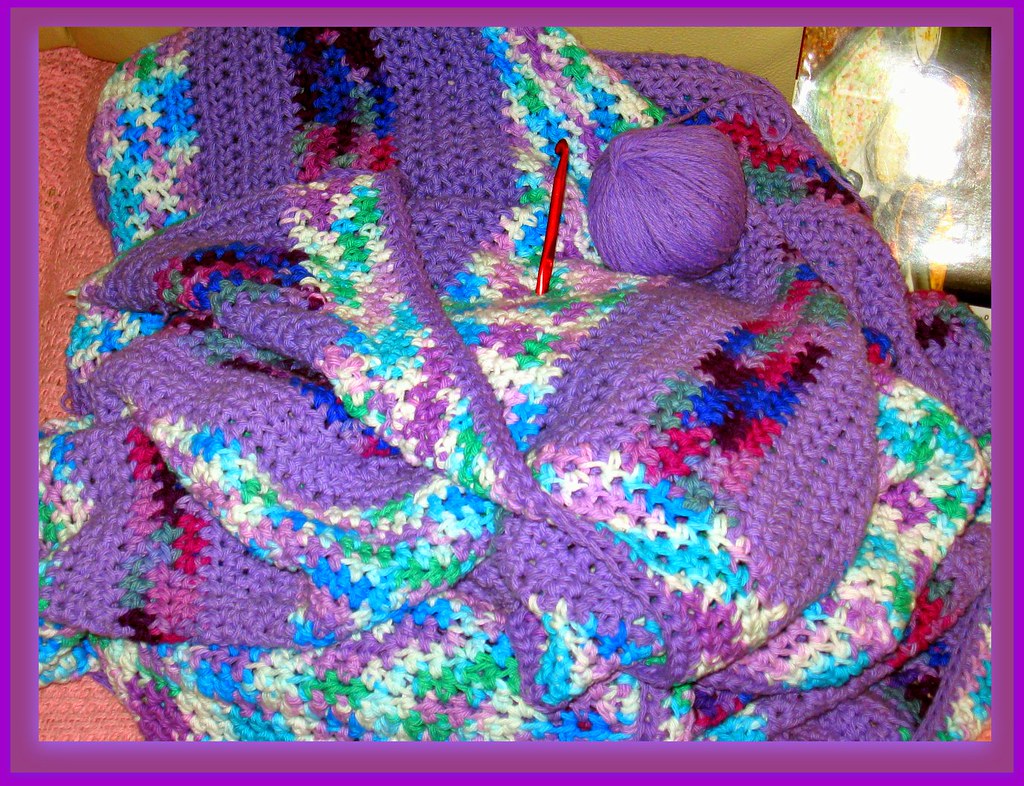 Afghan for a friend In progress, using cotton yarns and ha… Flickr