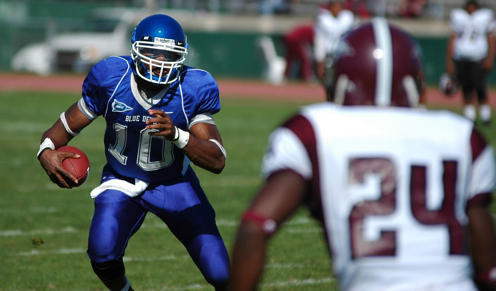 CCSU Football 1 Junior Quarterback Aubrey Norris scrambles… Flickr