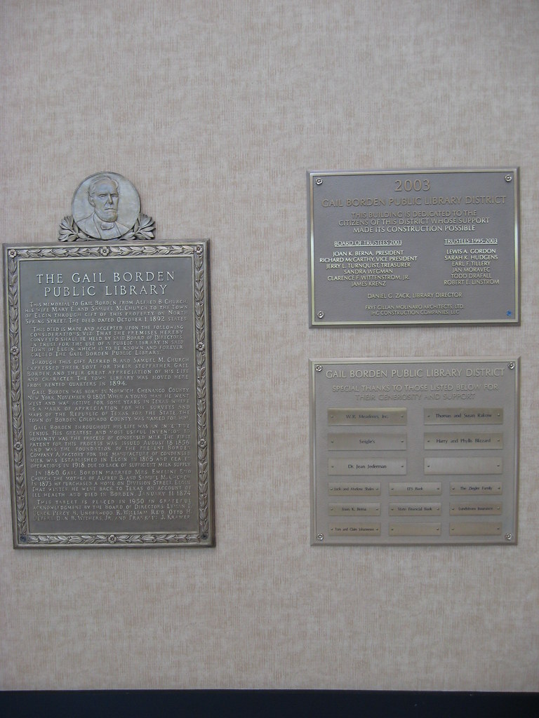 Dedication Plaques Gail Borden Public Library, Elgin, IL, … Flickr