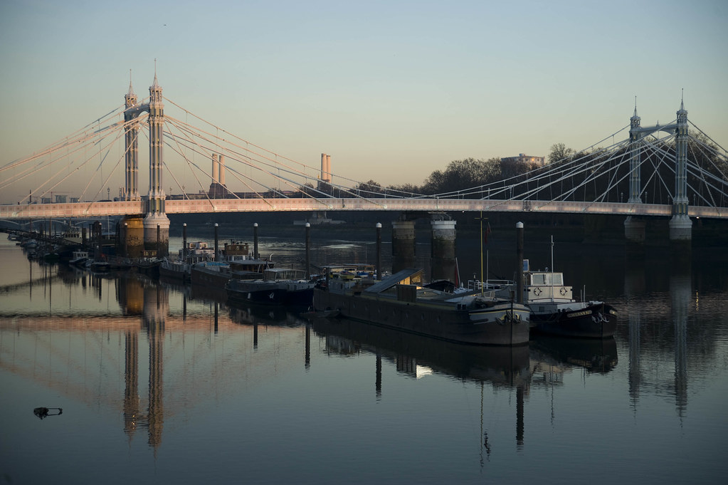 Albert Bridge at sunset Rich Flickr