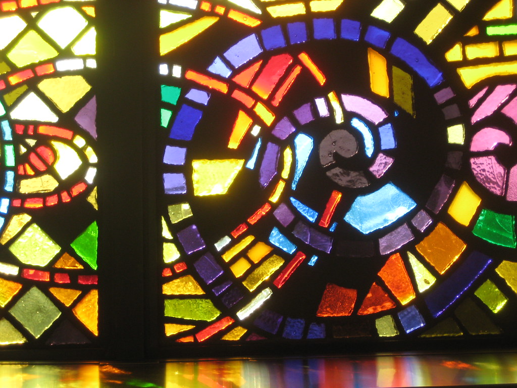 Stained glass in a subwy station in Brooklyn m.jkelly Flickr