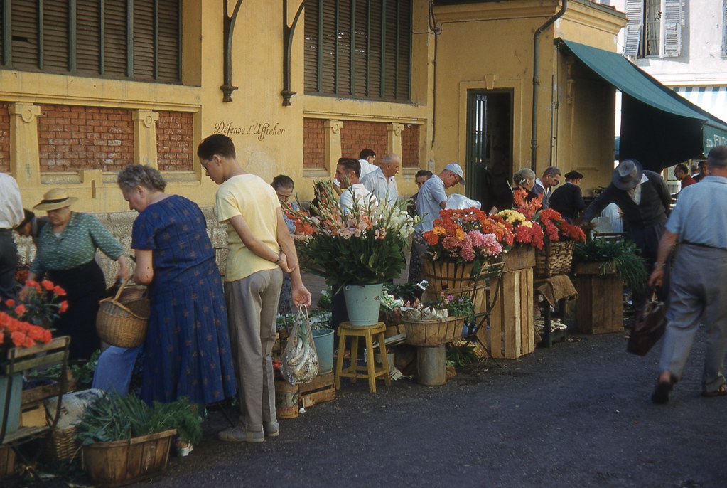 Flower Market Menton (France), September 1959 Menton (Fr… Flickr
