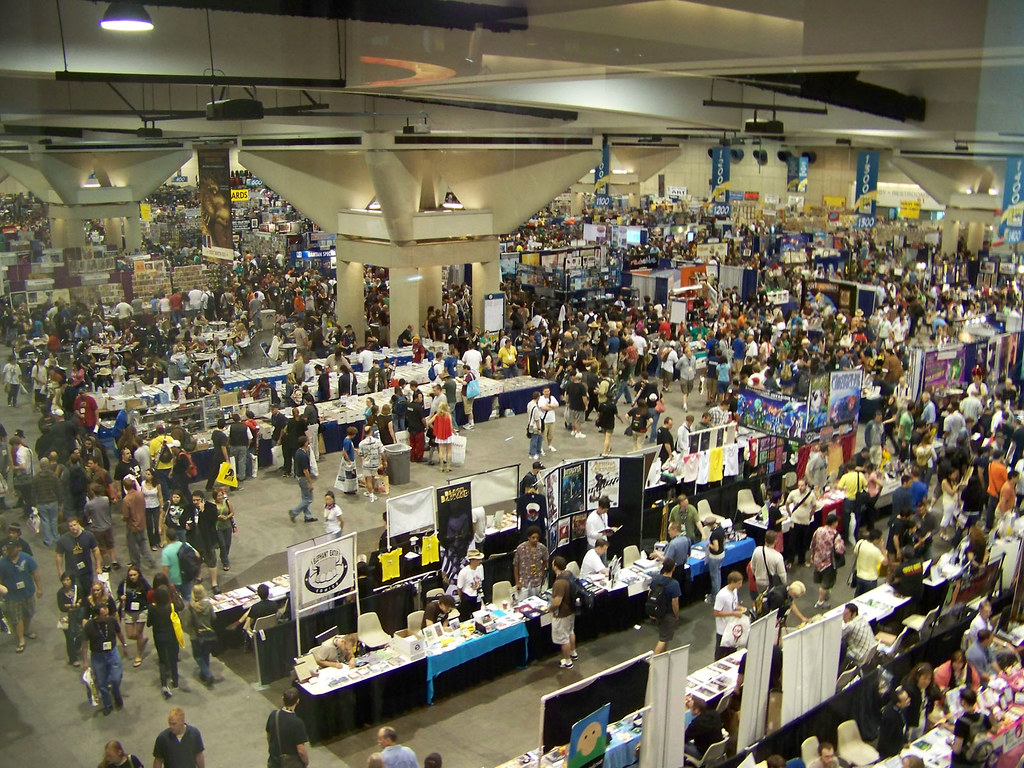the San Diego Convention Center Exhibition Hall floor during ComicCon