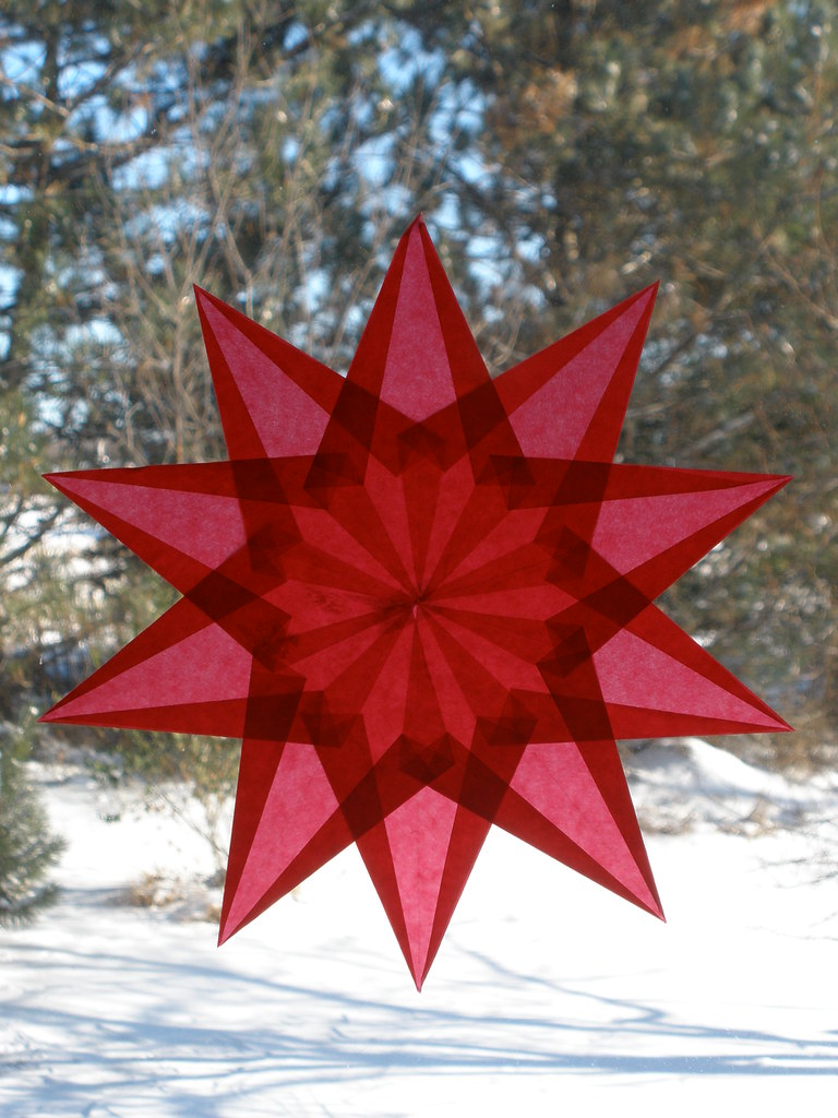 Red 10 Pointed Christmas Window Star This is one of the … Flickr