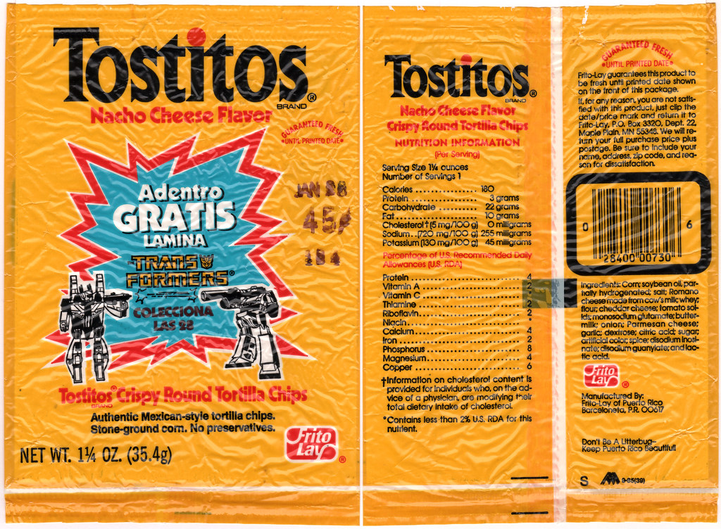 Frito Lay Tostitos some Spanish Snack Size Chip bag … Flickr