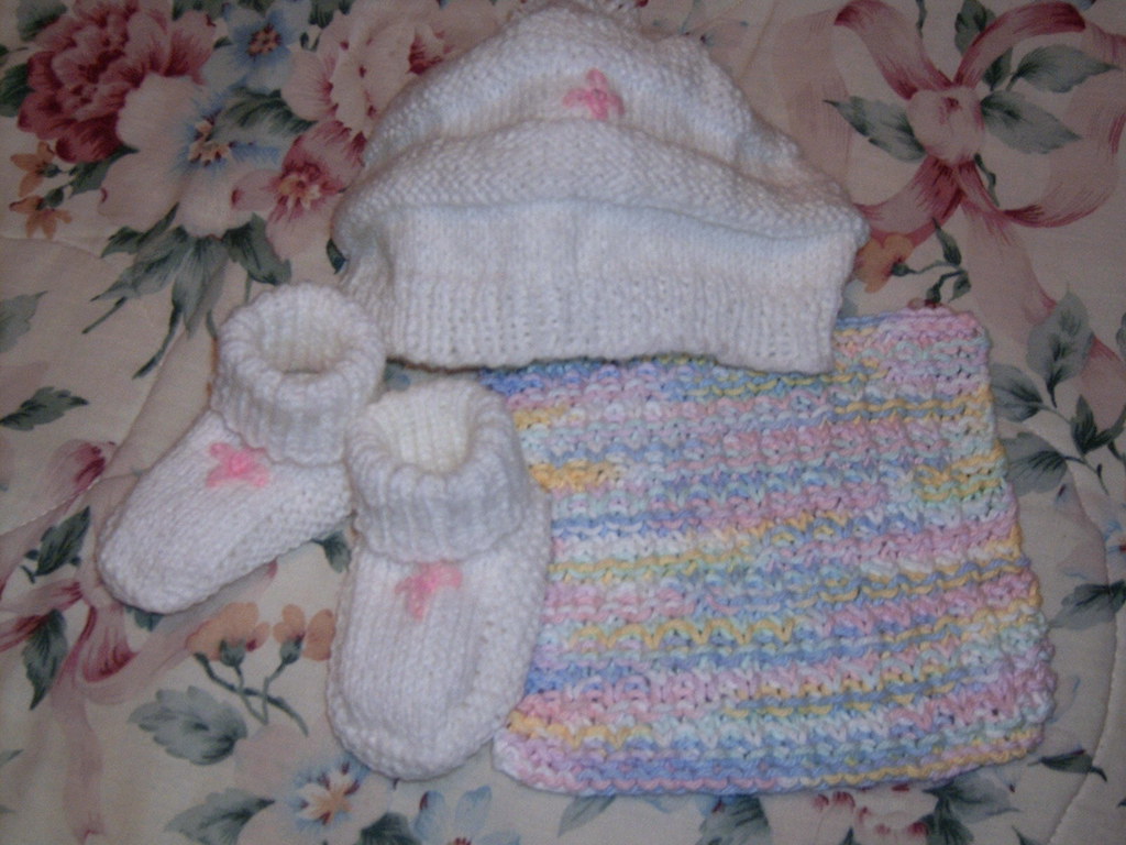 White Knit Baby Set This was the first set of baby items I… Flickr