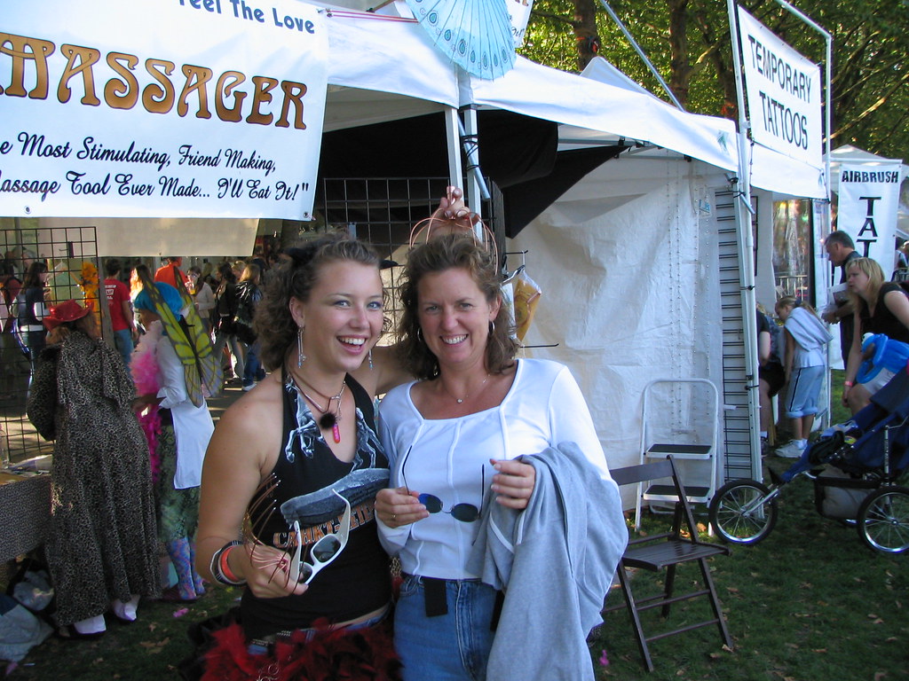 kathy bass seattle center Kathy with head massager Flickr