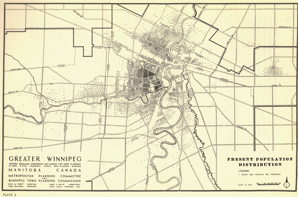 Greater Winnipeg Present Population Distribution (1946) Flickr
