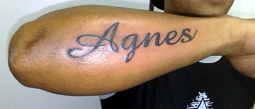 tatuagem batimento cardíaco nome amanda Tatuagem feminina nomes tatuagem nome Agnes no braço TARZIA TATTOO Tatuagens Artís… Flickr