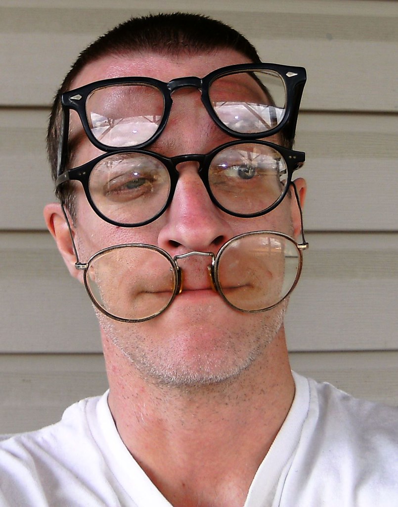 Triplevision Horsing around with some of the eyeglasses I… Flickr