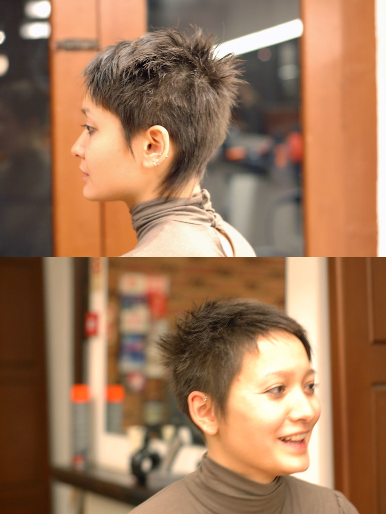 haircut short gradient with circle design haircut by irina… WIP