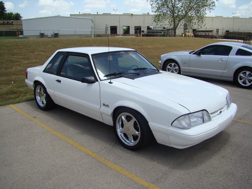 White Fox Body Mustang LX Coupe on Chrome Pony Wheels Flickr