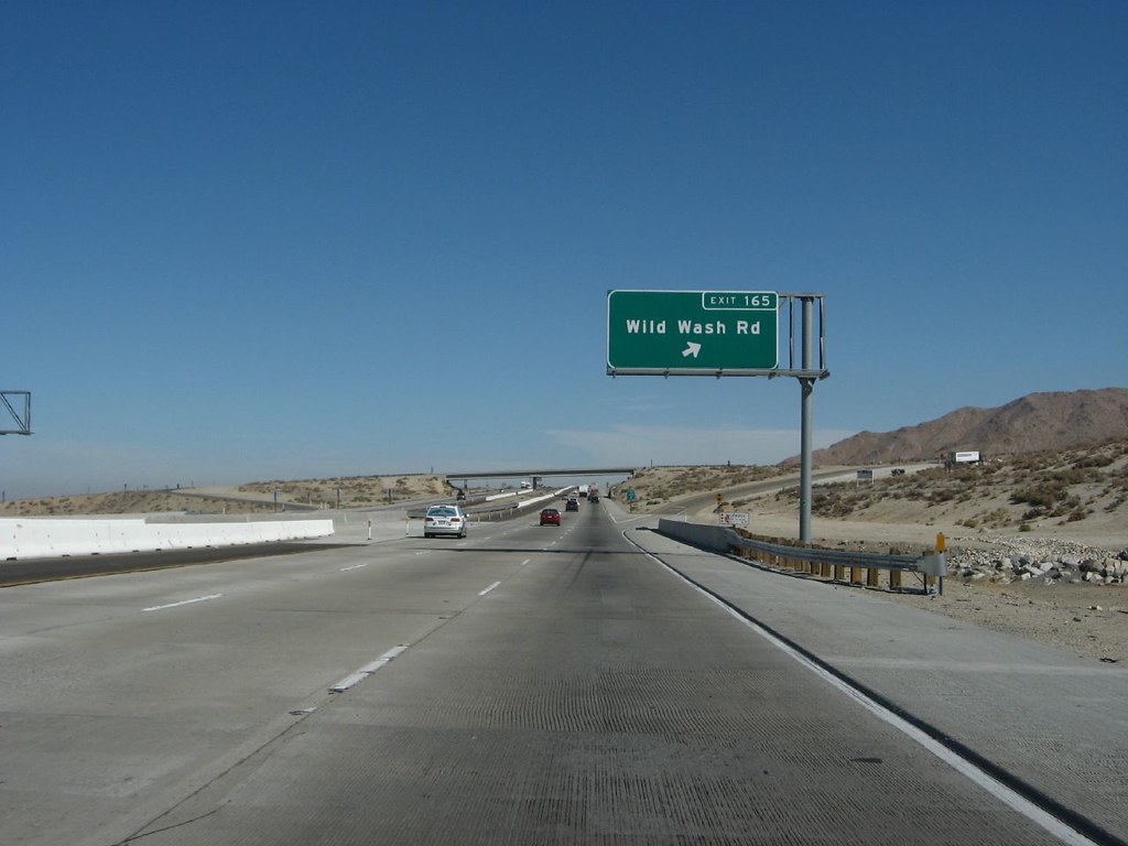 Exit 165, Wild Wash Road, Interstate 15 Northbound, California a