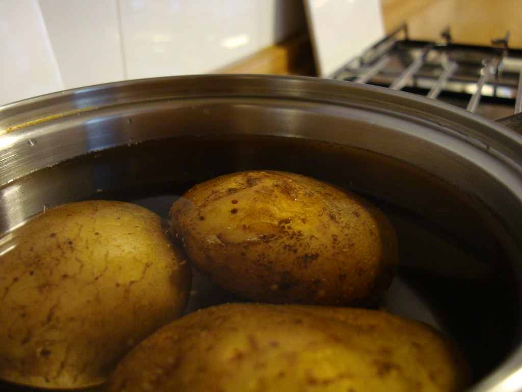 Boiling potatoes for Alex Khoo's Potato Salad For further … Flickr