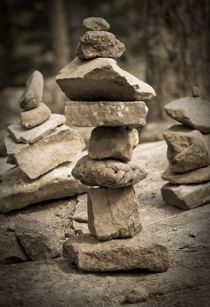 Pillars of Stone Pillars of rocks constucted by passersby… Flickr