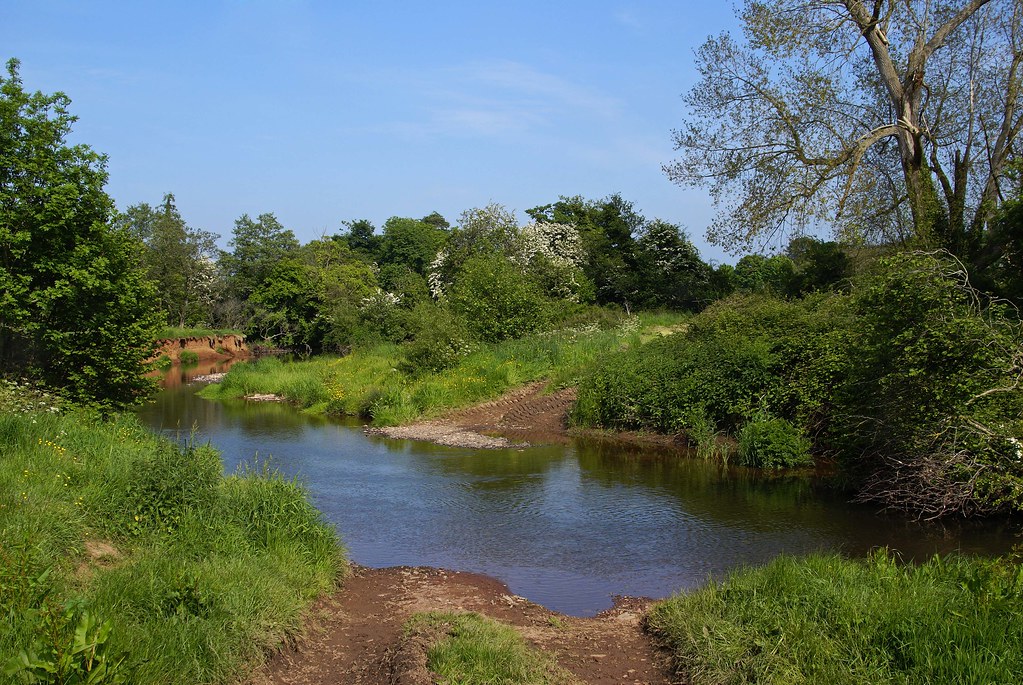 Crediton, River Yeo. River Yeo, Bullmarsh field, black pop… Flickr