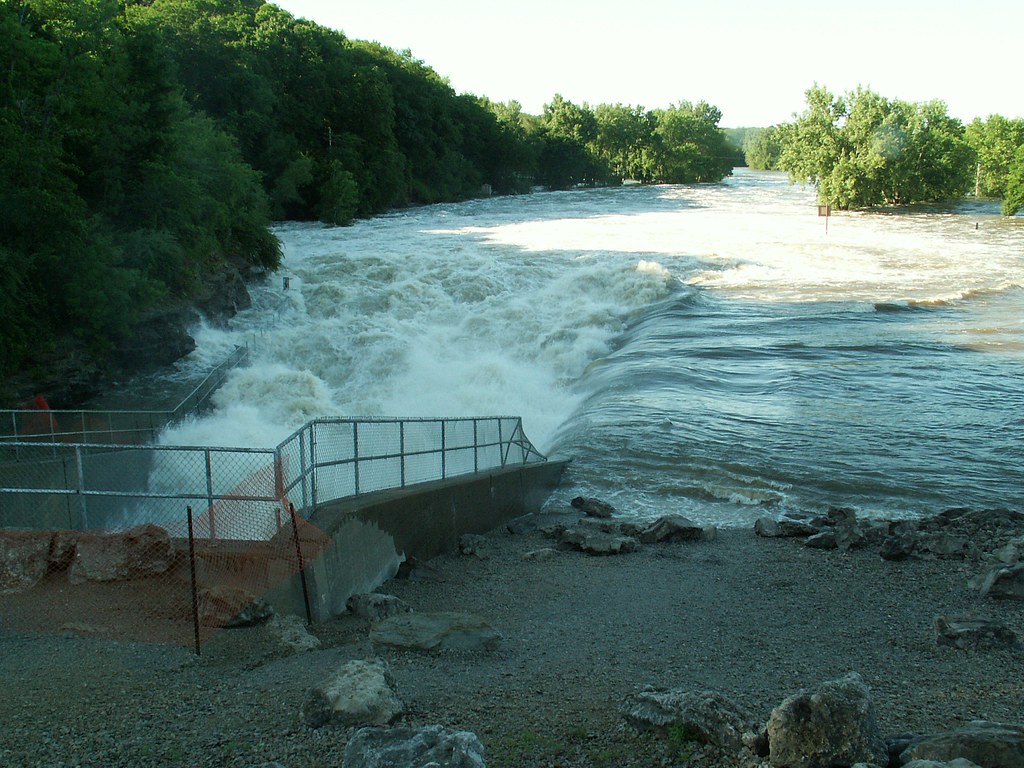 Coralville Dam flooding Water flows over the spillway at C… Flickr