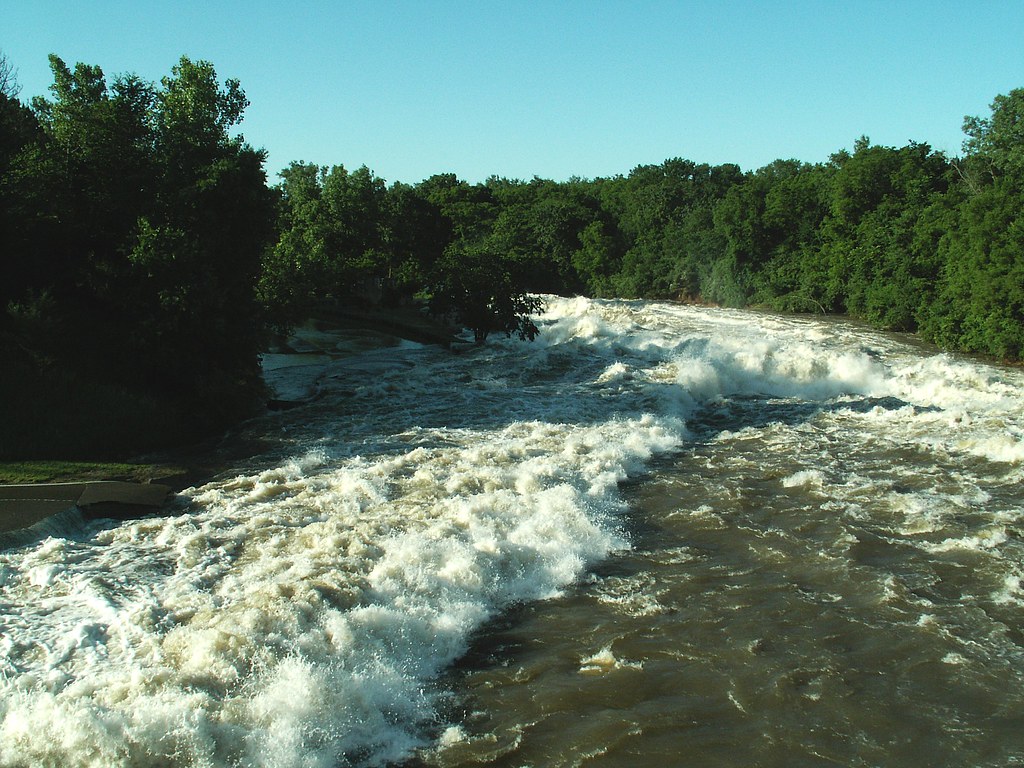 Coralville Dam flooding Water flows over the spillway at C… Flickr